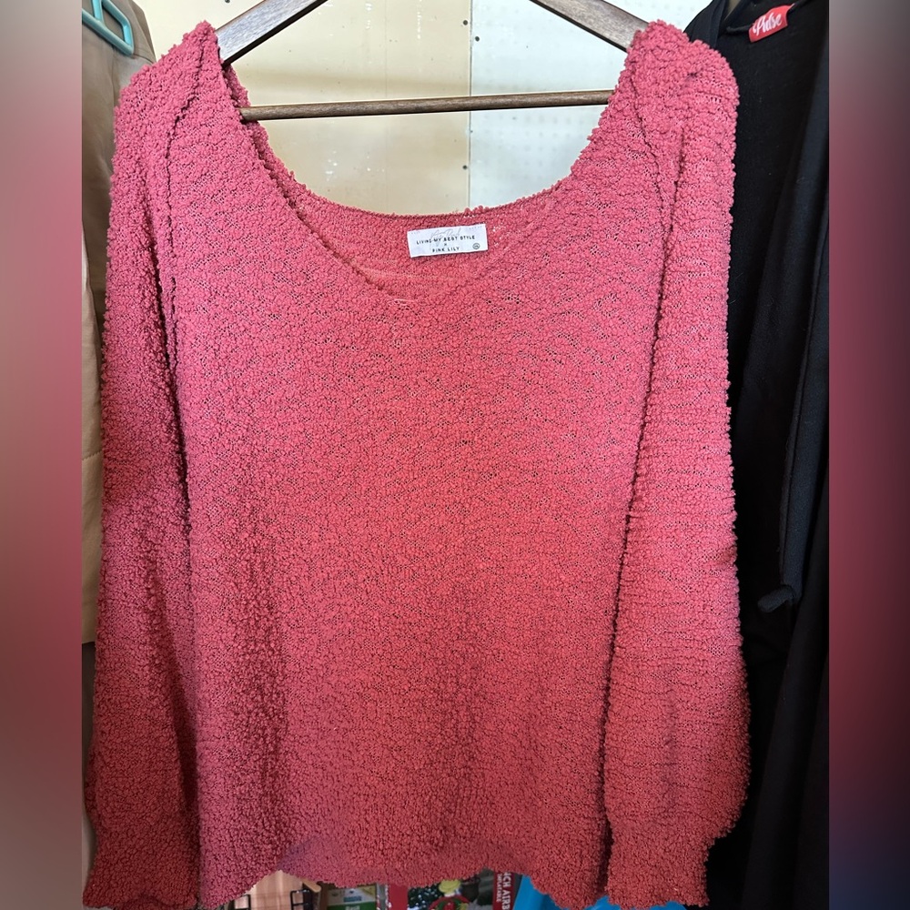 Living My Best Style X Pink Lily Sweater Sz XXL NWOT